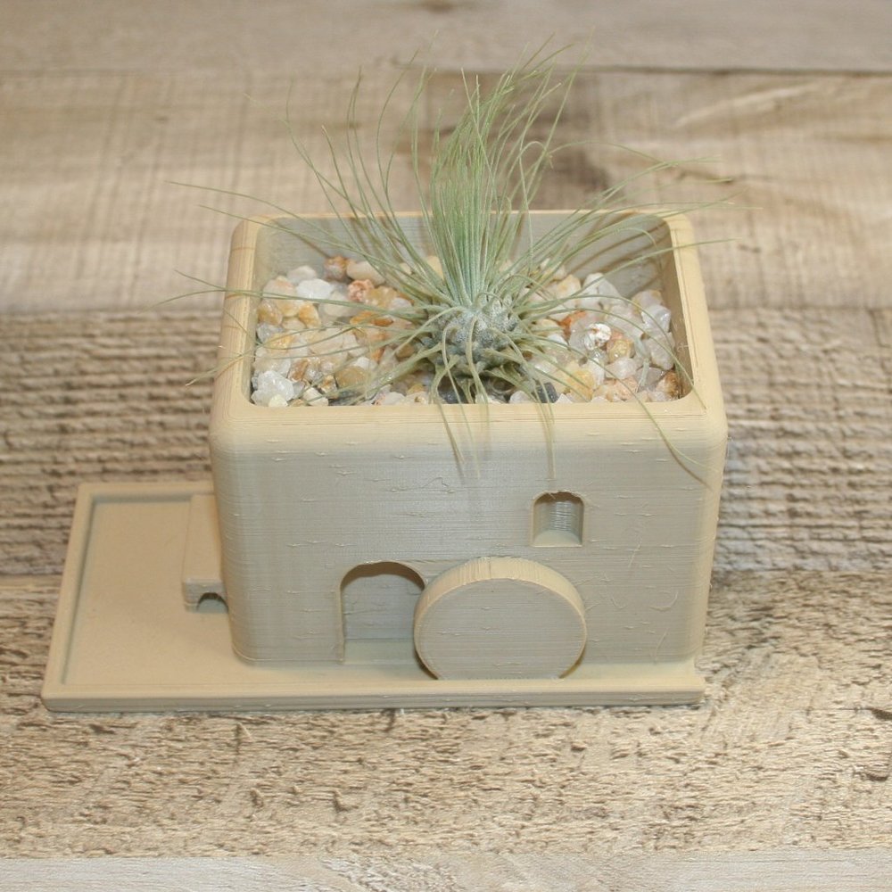 Garden Tomb Planter Pot Succulent Air Plants Cactus 3D Printed 4 1/4" x 2 5/8"